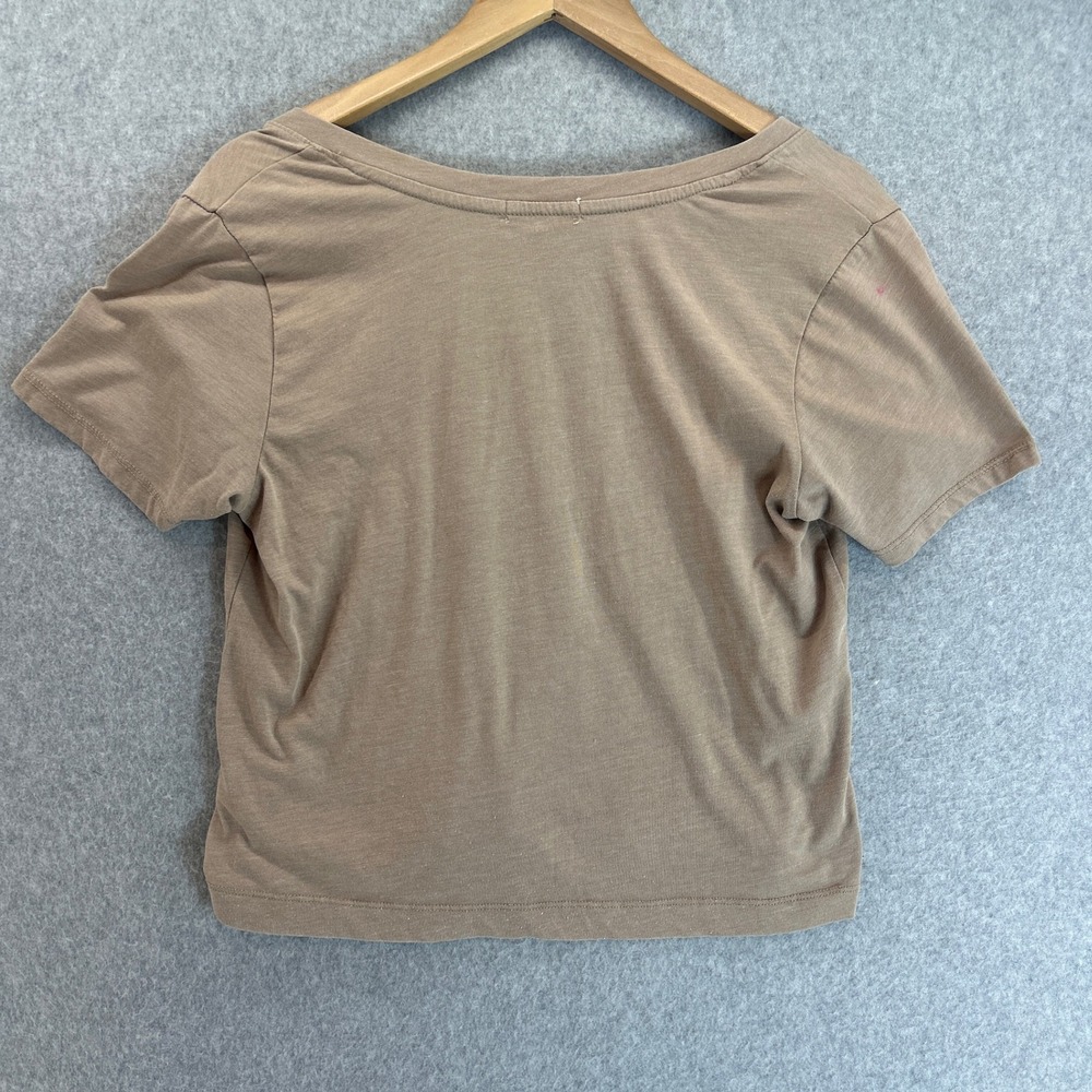 Z Supply V Neck Pocket Tee Short Sleeve Casual Shirt Top Tan Womens Medium Brown - Picture 7 of 10